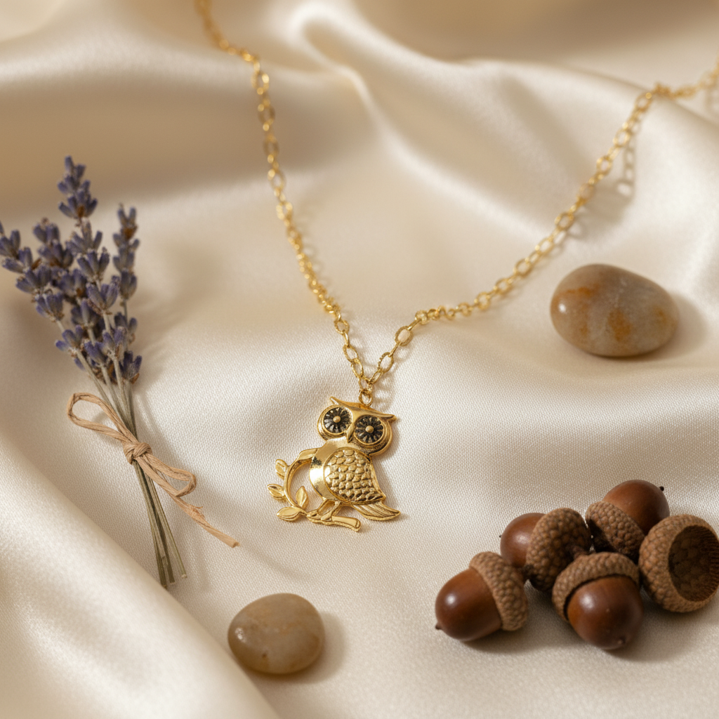 Collier Chouette Porte-Bonheur