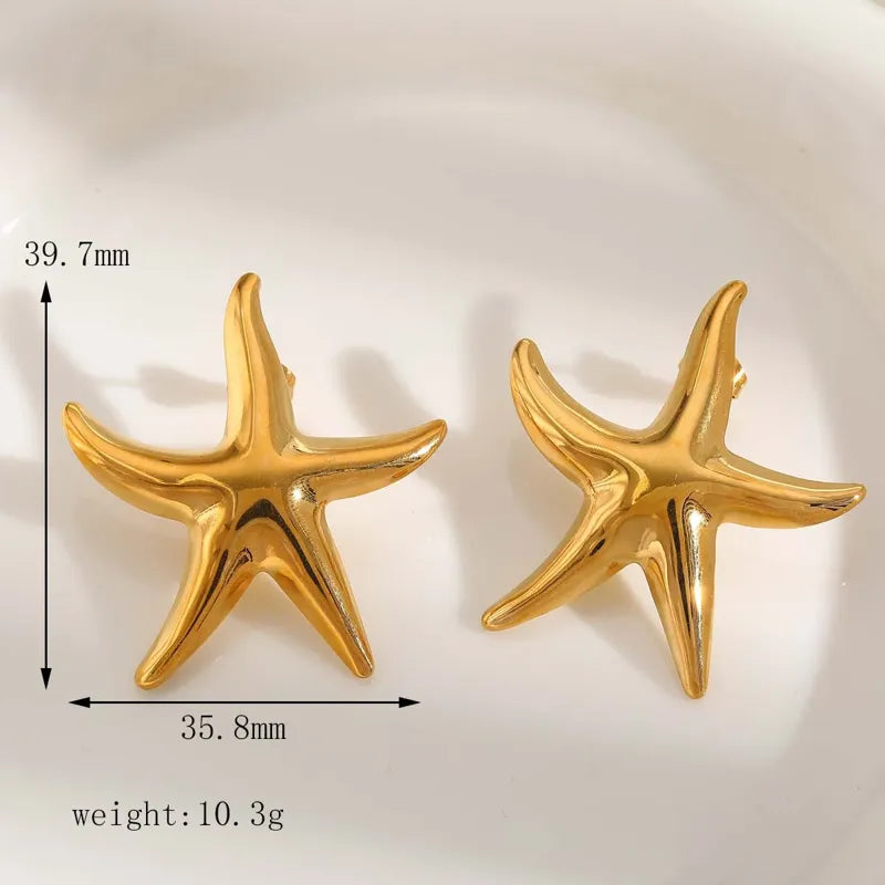 Boucles d'oreilles : Etoile de mer plage
