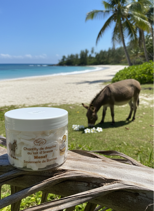 Chantilly de douche et bain au lait d’ânesse 100 g Monoï