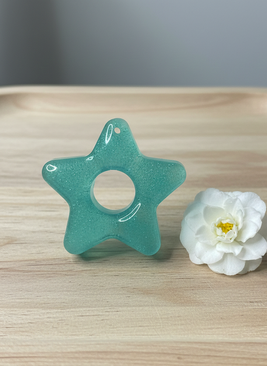 PAMPILLE : Boucles d'oreilles étoiles en résine