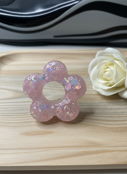 PAMPILLE : Boucles d'oreilles fleurs résine