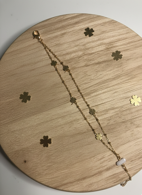 Trèfle Porte-Bonheur Doré