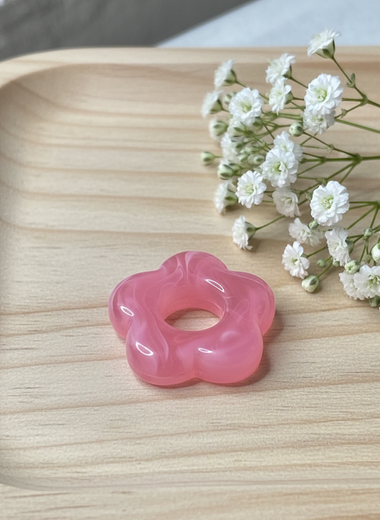 PAMPILLE : Boucles d'oreilles fleurs en résine