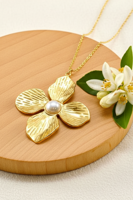 collier doré Aube Florale