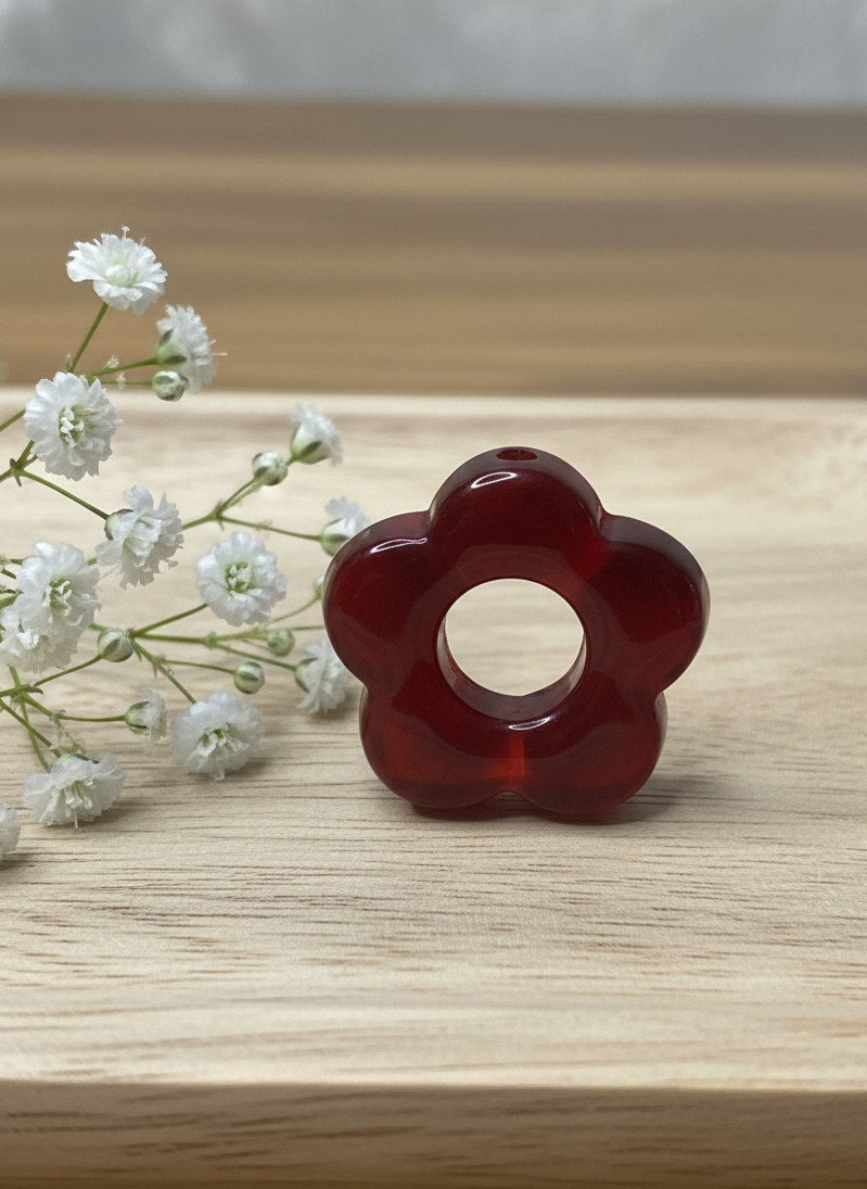 PAMPILLE : Boucles d'oreilles fleurs en résine