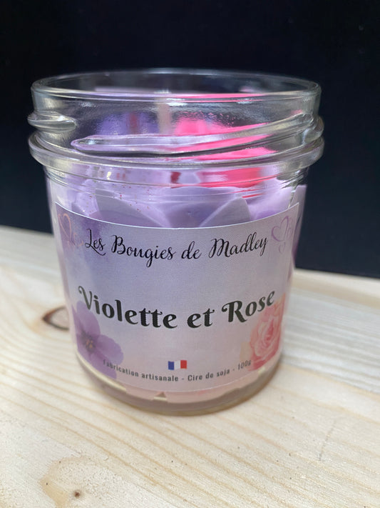 Bougies  Violette et Rose