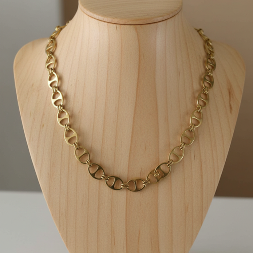 Collier Maillons Marins Dorés - Acier Inoxydable