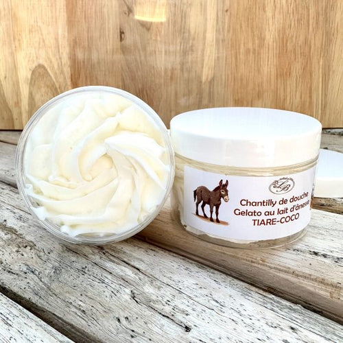 Chantilly de douche et bain au lait d’ânesse 100 g Monoï